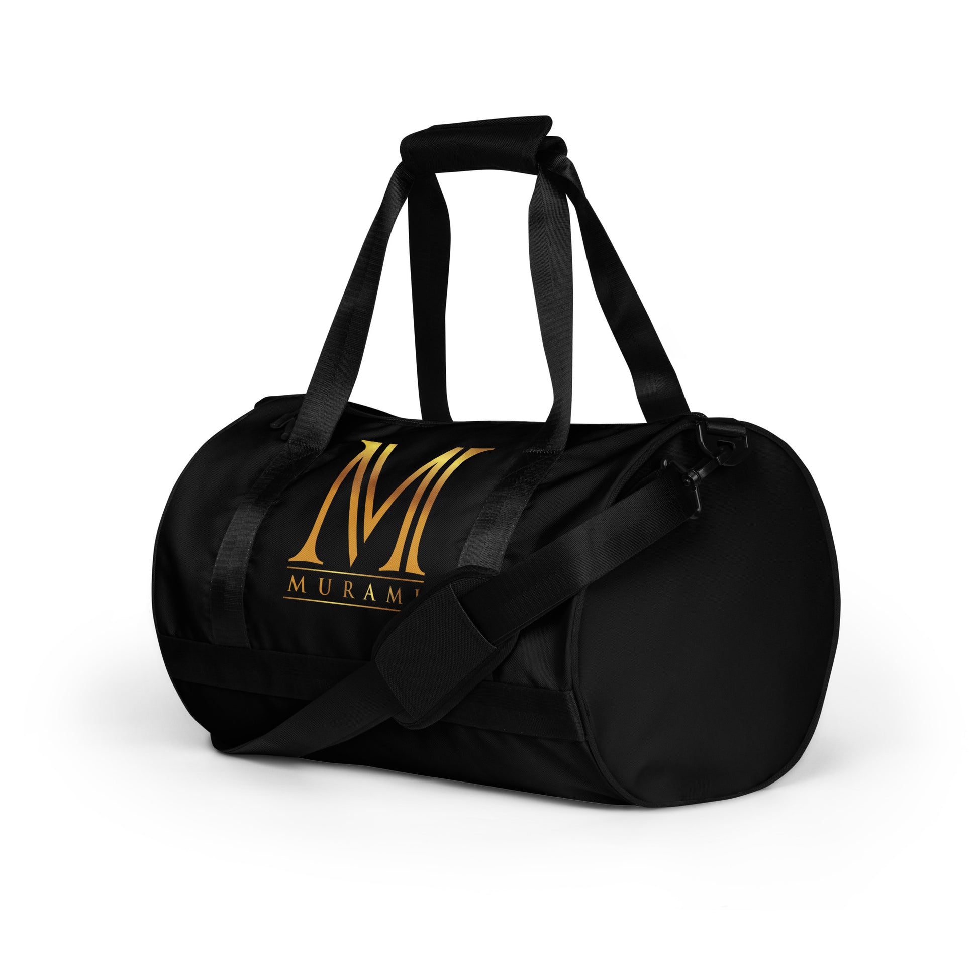 close up of Murami premium gym bag -side view